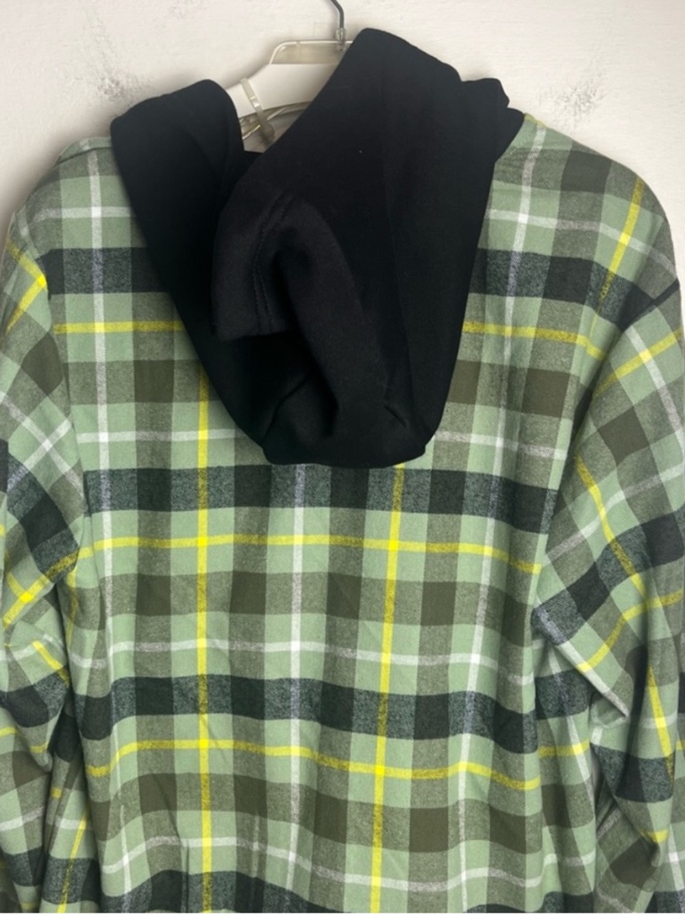 AIRWALK Long Sleeve Plaid Hooded Button-Down Shirt - Picture 11 of 13